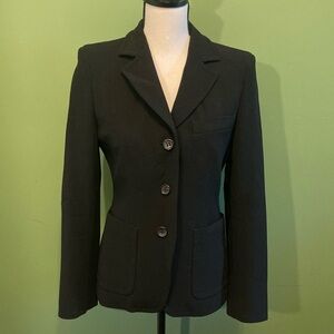 MAX MARA Chic Black Satin Lined Jacket